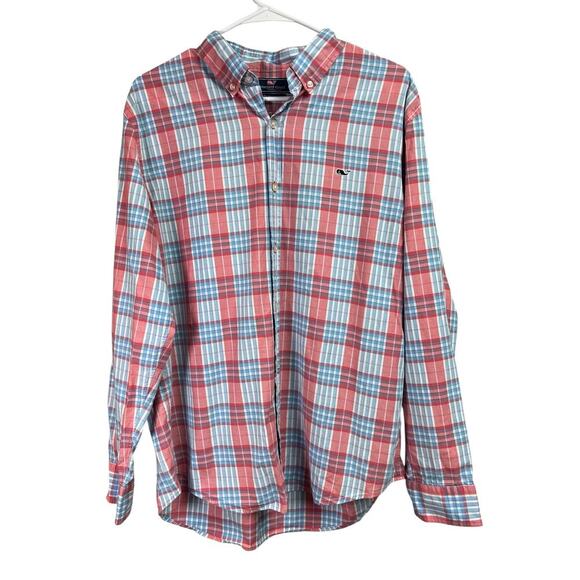 Vineyard Vines Slim Fit Whale Shirt Men's Button Front Long Sleeve Large - Picture 1 of 10